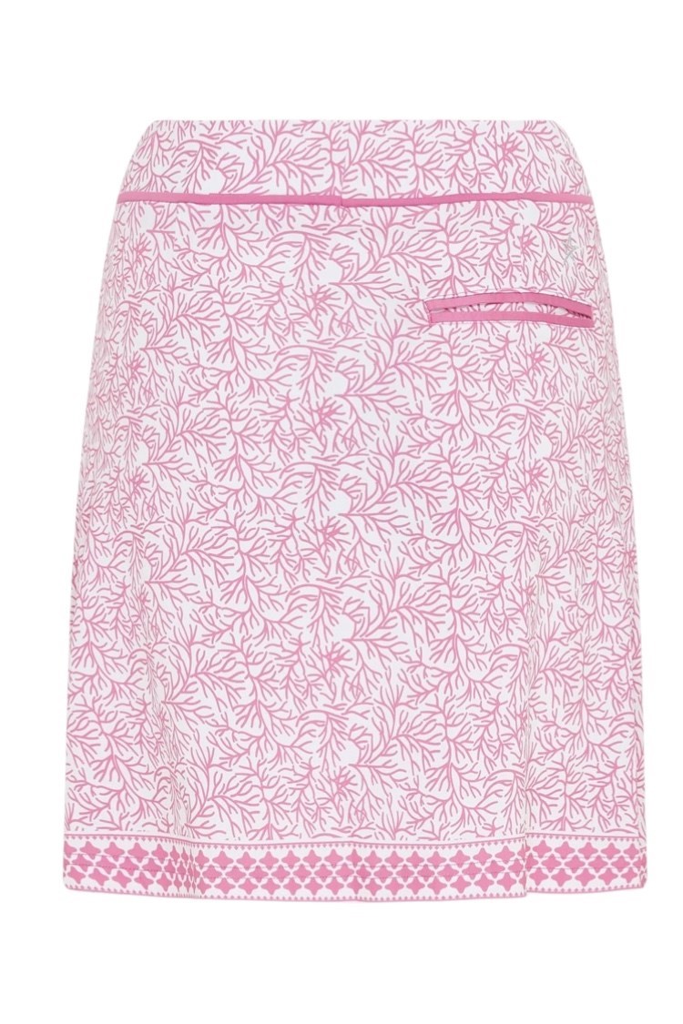 Picture of Swing out Sister Ladies Reef Pattern Skort - Coral Whisper
