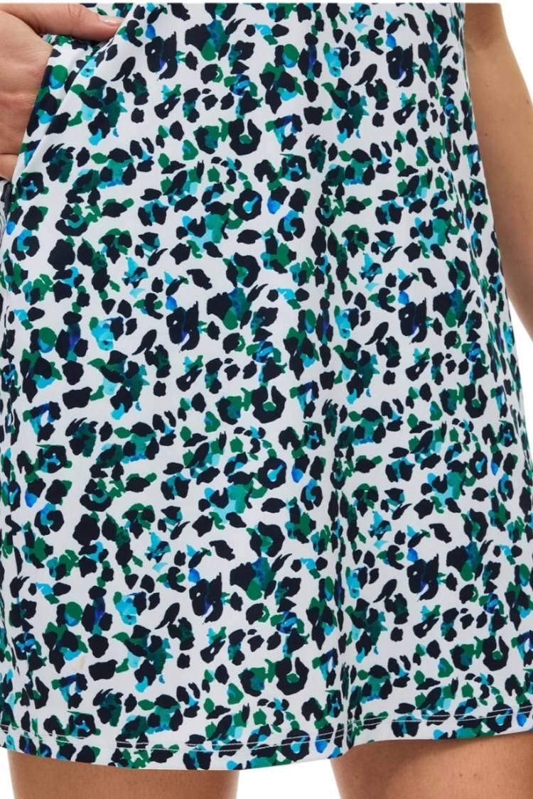 Picture of Rohnisch Ladies Essential Sleeveless Golf Dress - Leo Blue / Green