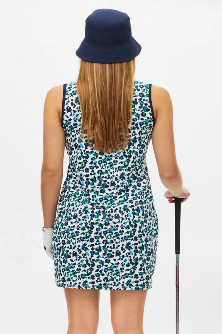 Picture of Rohnisch Ladies Essential Sleeveless Golf Dress - Leo Blue / Green