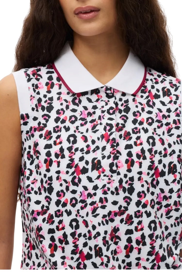 Picture of Rohnisch Ladies Deni Sleeveless Polo Shirt - Leo Pink / Beet