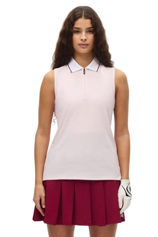 Show details for Rohnisch Ladies Rib Sleeveless Polo - Cradle Pink