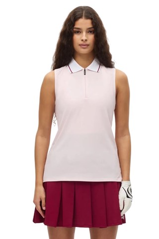 Picture of Rohnisch Ladies Rib Sleeveless Polo - Cradle Pink
