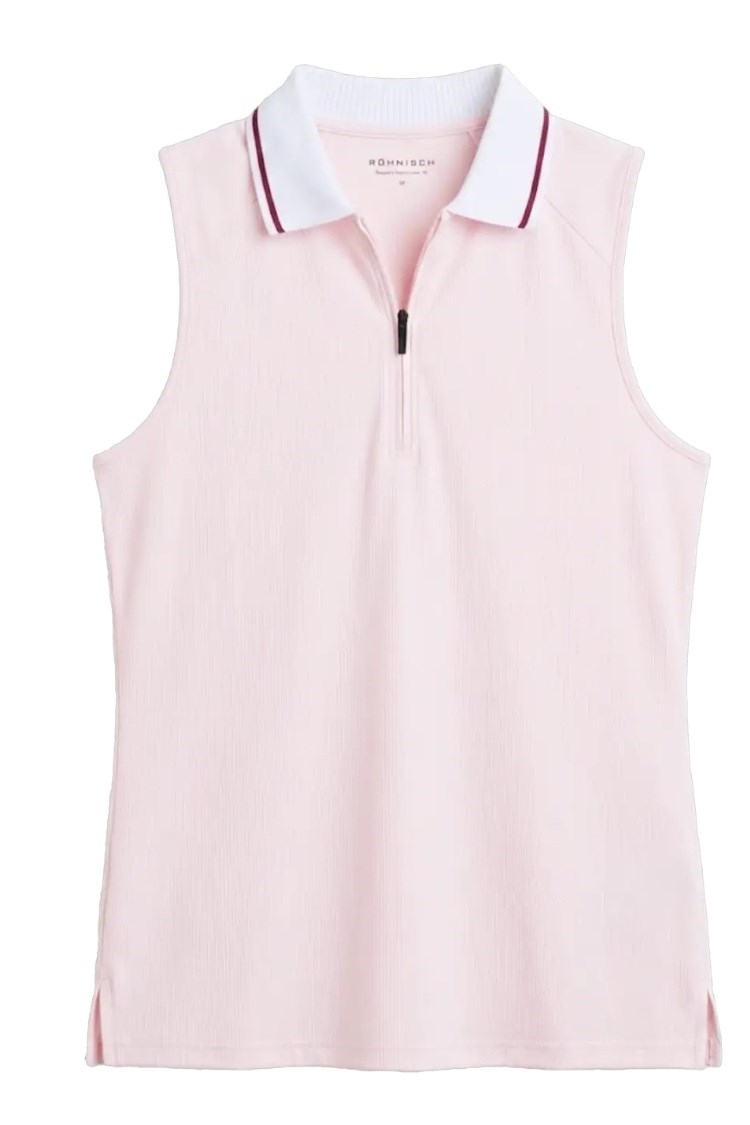 Picture of Rohnisch Ladies Rib Sleeveless Polo - Cradle Pink