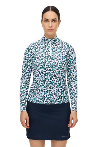 Show details for Rohnisch Ladies Addy Long Sleeve Top - Leo Blue / Green