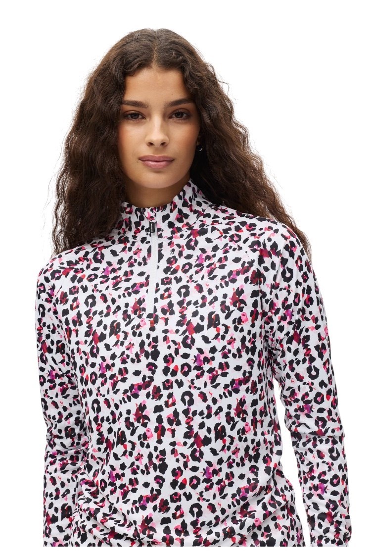 Picture of Rohnisch Ladies Addy Long Sleeve Top - Leo Pink / Beet