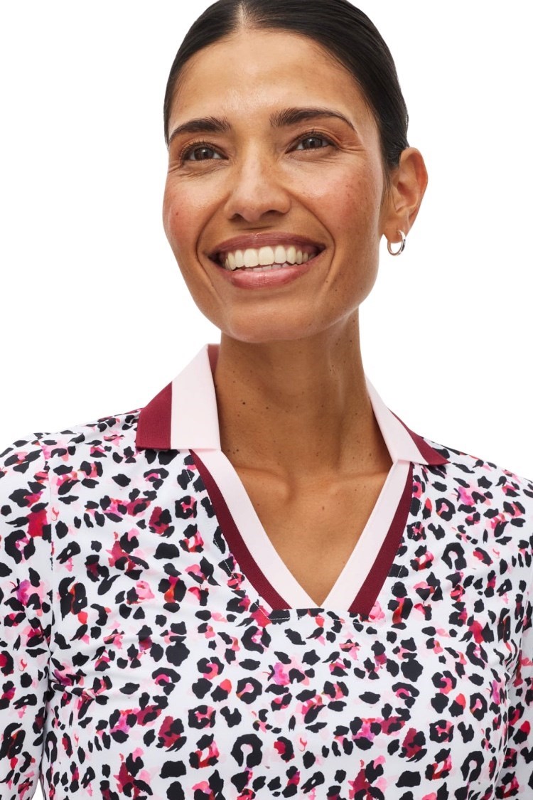 Picture of Rohnisch Ladies Essential Short Sleeve Polo - Leo Pink / Beet