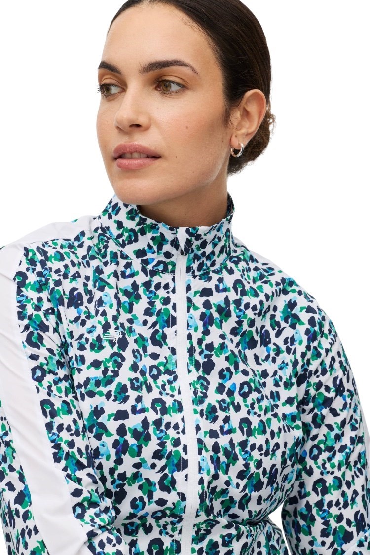 Picture of Rohnisch Ladies Packable Ultralight Jacket - Leo Blue / Green