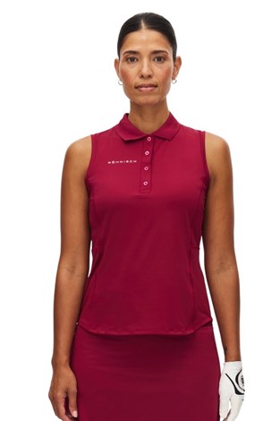 Show details for Rohnisch Ladies Nicky Sleeveless Polo - Beet Red
