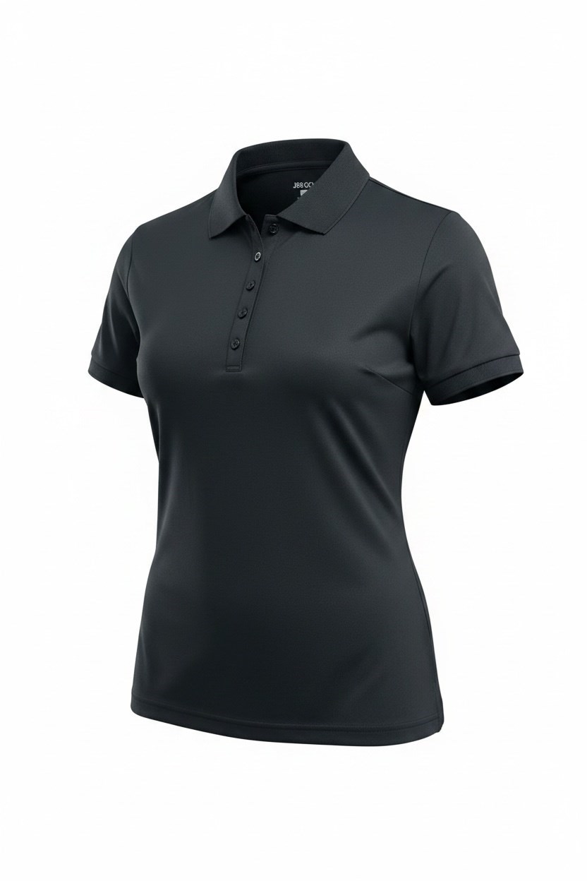 Picture of JRB Ladies Short Sleeve Pique Polo Shirt - Black