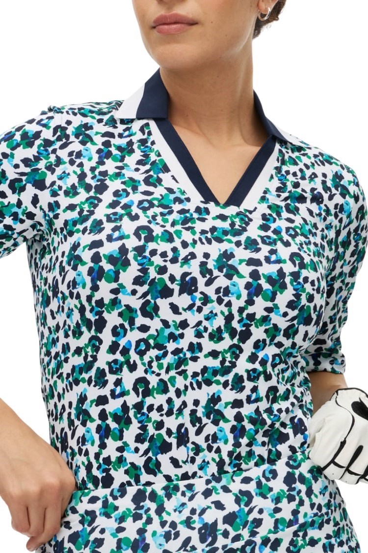 Picture of Rohnisch Ladies Essential Short Sleeve Polo - Leo Blue / Green