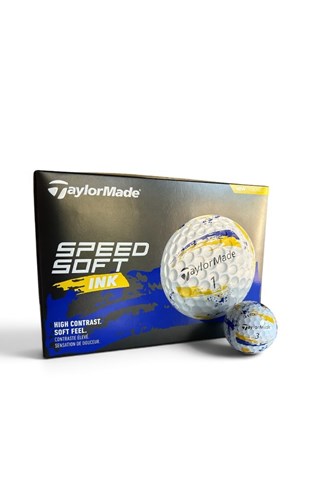 Picture of Taylormade Speed Soft Ink Golf Balls - White / Blue / Yellow