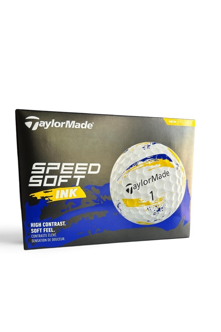 Picture of Taylormade Speed Soft Ink Golf Balls - White / Blue / Yellow