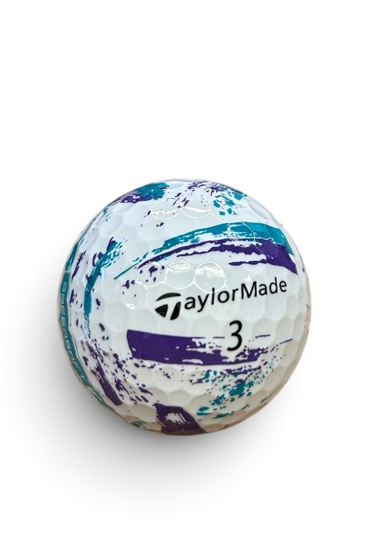 Picture of Taylormade Speed Soft Ink Golf Balls - White / Teal / Purple