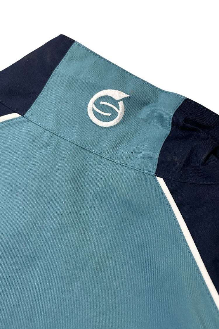 Picture of Sunderland of Scotland s.Typhoon Waterproof Golf Jacket - Pacific Blue / Navy / White