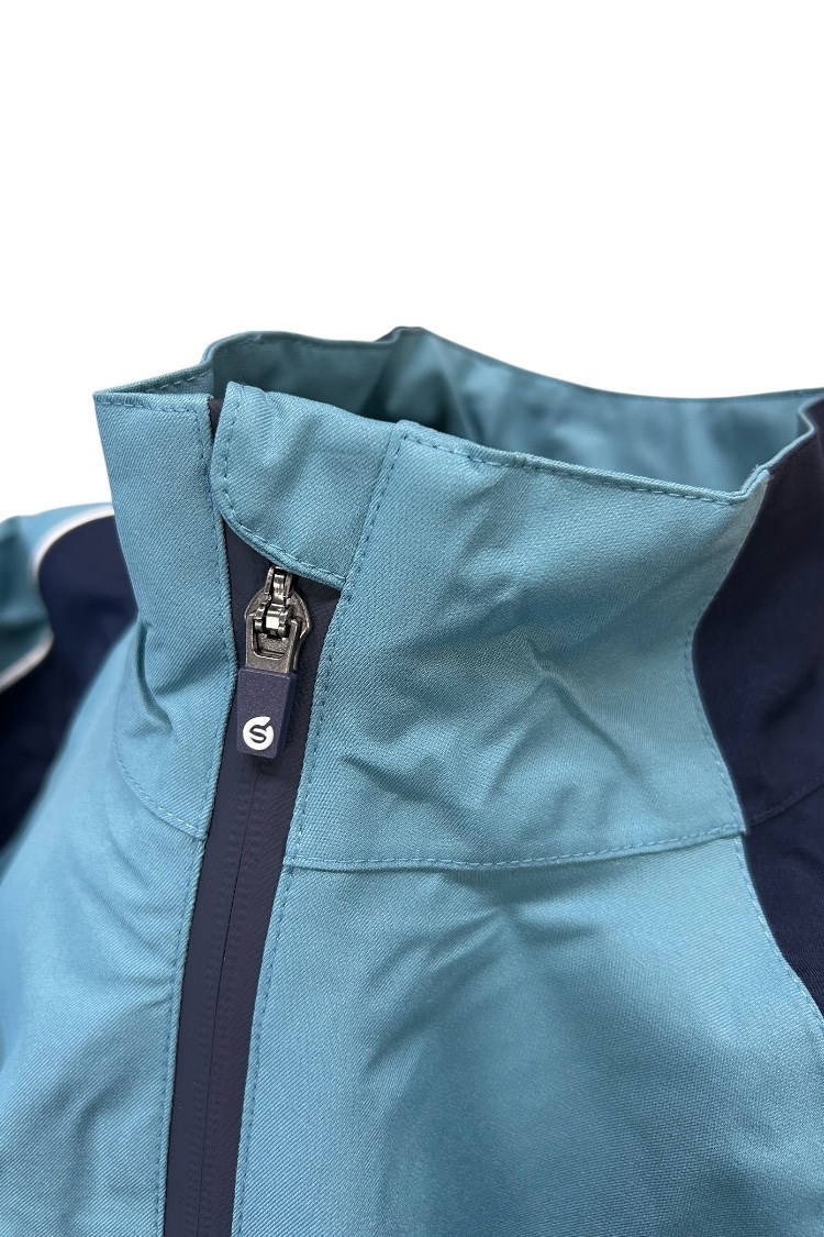 Picture of Sunderland of Scotland s.Typhoon Waterproof Golf Jacket - Pacific Blue / Navy / White