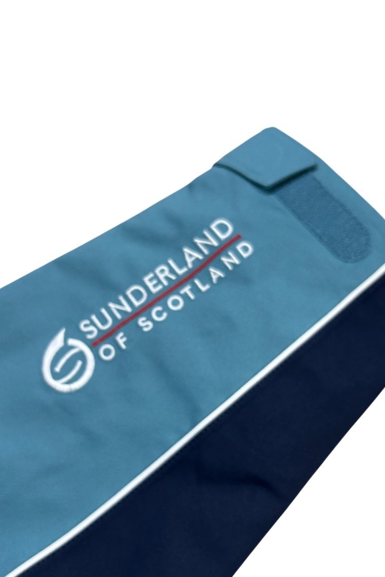 Picture of Sunderland of Scotland s.Typhoon Waterproof Golf Jacket - Pacific Blue / Navy / White