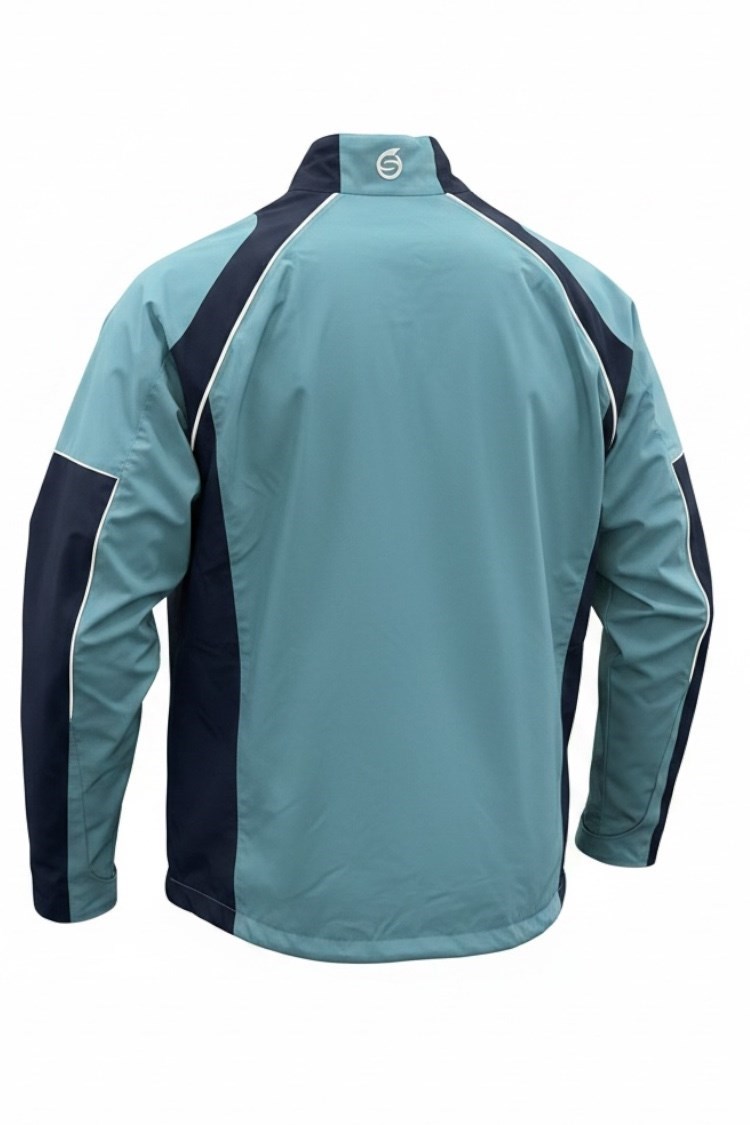 Picture of Sunderland of Scotland s.Typhoon Waterproof Golf Jacket - Pacific Blue / Navy / White