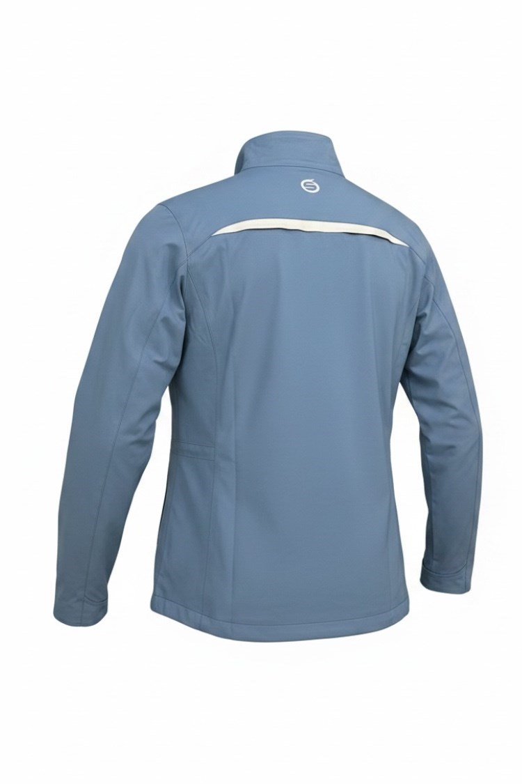 Picture of Sunderland of Scotland Ladies Killy Waterproof Golf Jacket - Mineral Blue / White