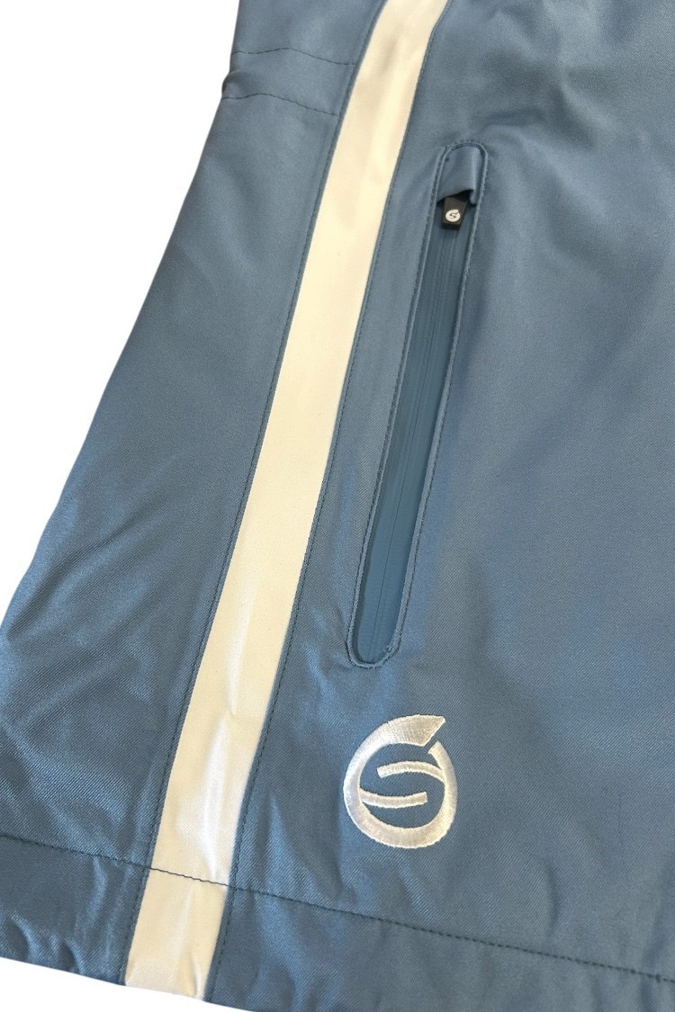 Picture of Sunderland of Scotland Ladies Killy Waterproof Golf Jacket - Mineral Blue / White