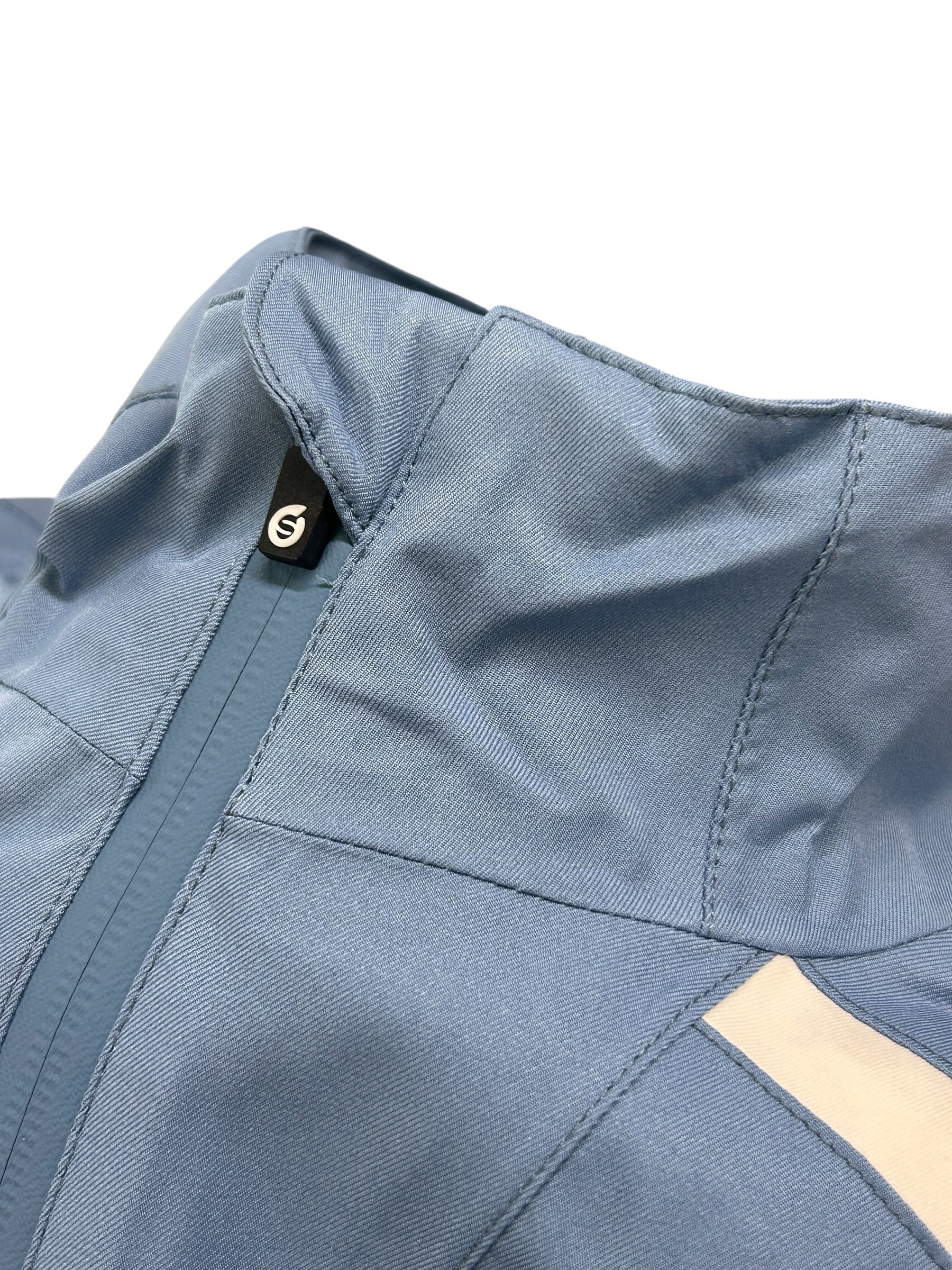 Picture of Sunderland of Scotland Ladies Killy Waterproof Golf Jacket - Mineral Blue / White