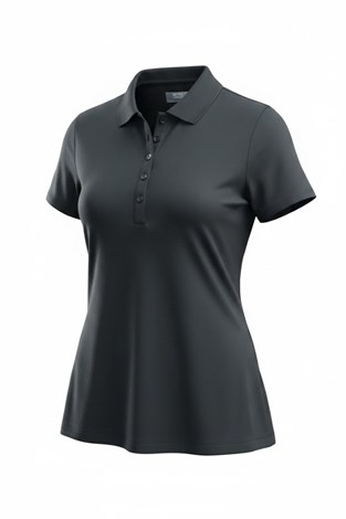 Show details for Callaway Ladies Short Sleeve Knit Polo - Caviar